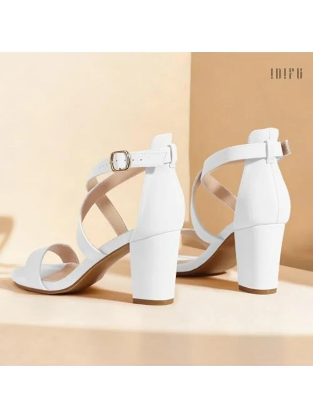 Stylish Strappy Chunky Block Heels - Open Toe Heeled Sandals for Women